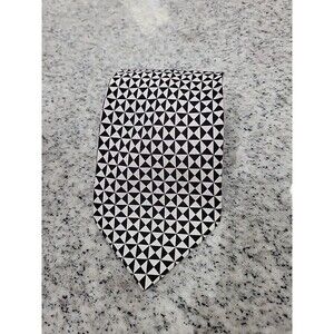 Tounge Tied Tom Mclellon Handmade Black White Op Art Illusion Geometric Silk Tie